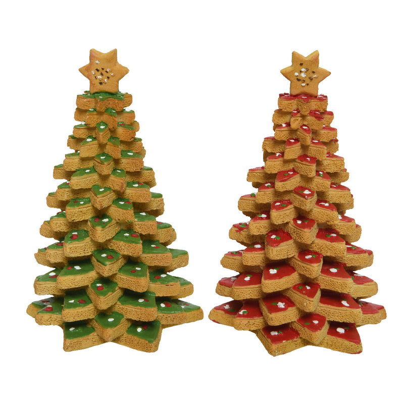 Cookie Tree Green Gingerbread Stars Christmas Resin Decoration