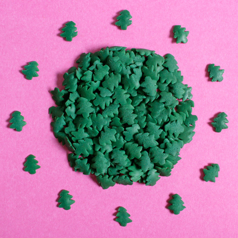 Bulk Bag - Green Christmas Trees Confetti Sprinkles (Best Before 30 Jun 2025)