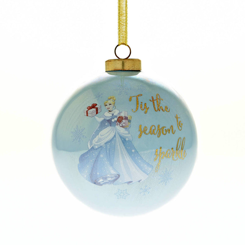 Cinderella Bauble Blue 3D Hanging Christmas Disney Princess Decoration