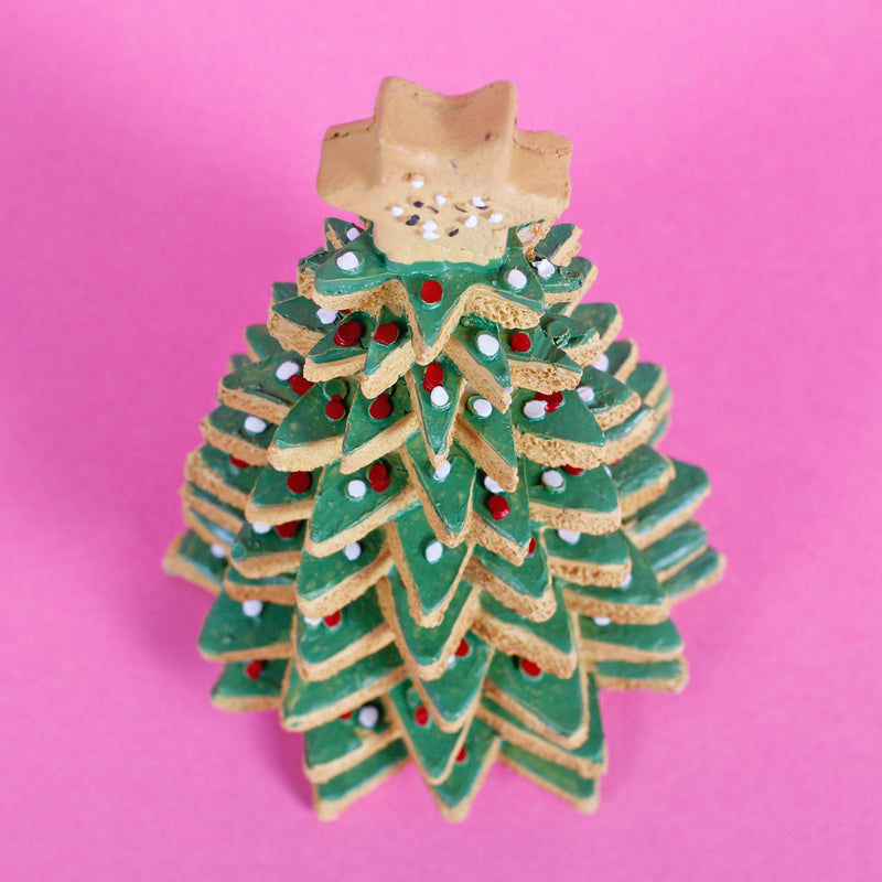 Cookie Tree Green Gingerbread Stars Christmas Resin Decoration