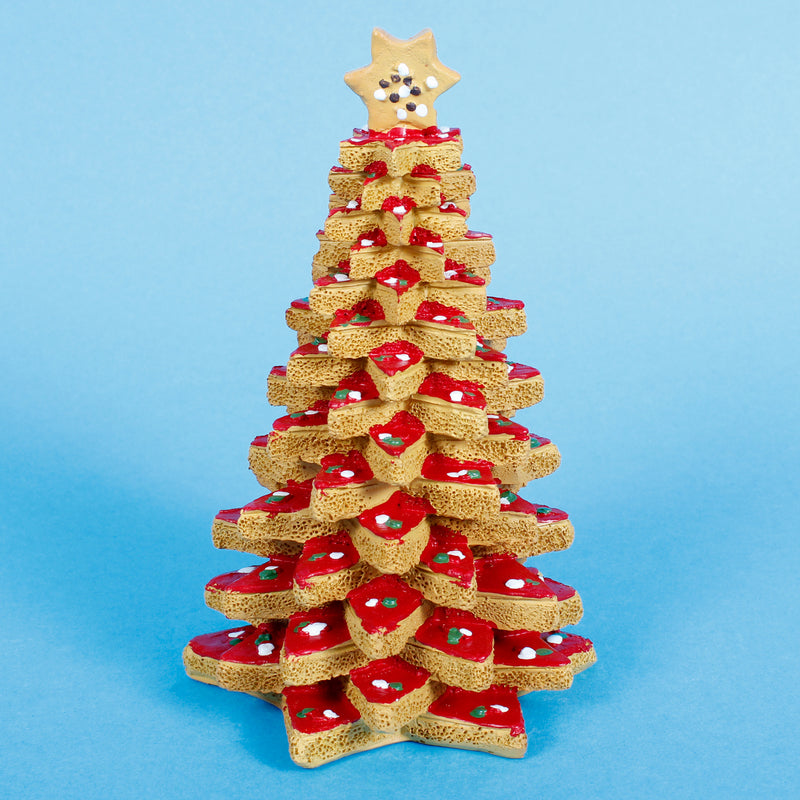 Cookie Tree Gingerbread Red Stars Christmas Resin Decoration