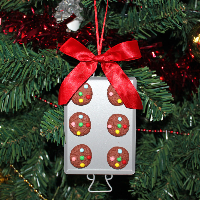Cookie Tray Shaped Hanging Christmas Tree Bauble 3D Set of 2