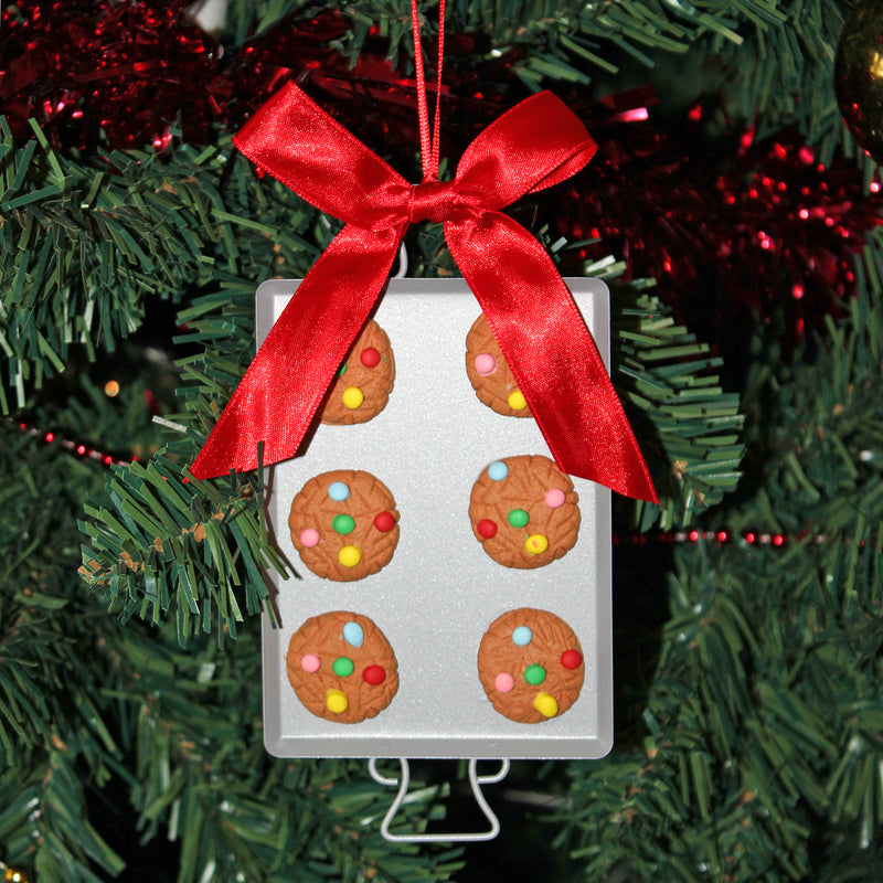 Cookie Tray Shaped Hanging Christmas Tree Bauble 3D Set of 2
