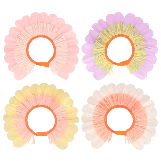 Pastel Flower Paper Easter Bonnets Pack of 4