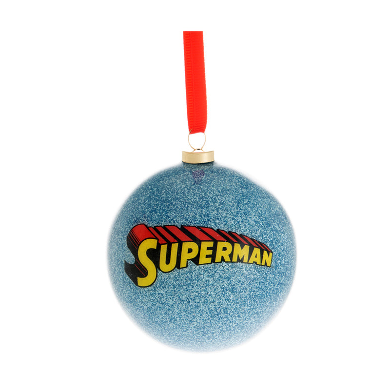 DC Superman Comic Baubles 4 Piece Set Hanging Christmas Tree Decoration Baubles