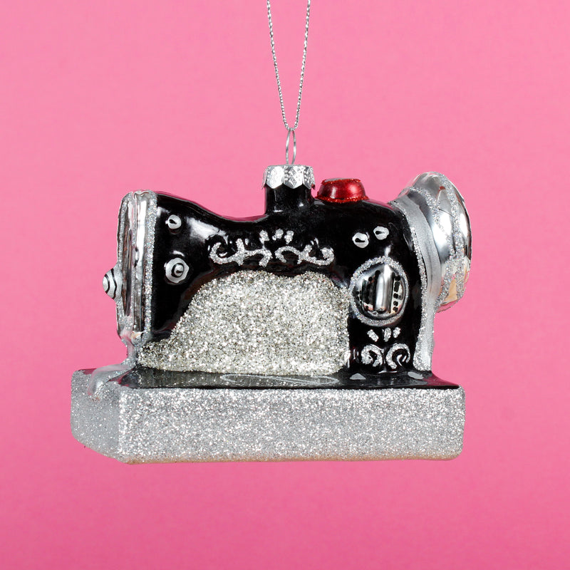 Retro Sewing Machine Shaped Bauble Hanging Decoration