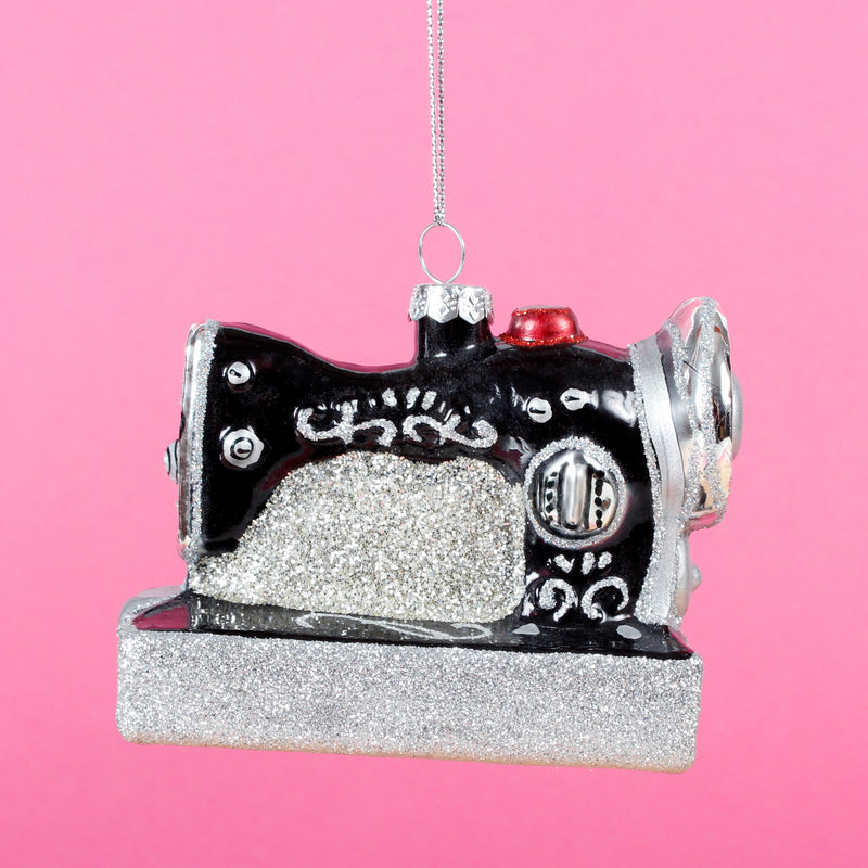 Retro Sewing Machine Shaped Bauble Hanging Decoration