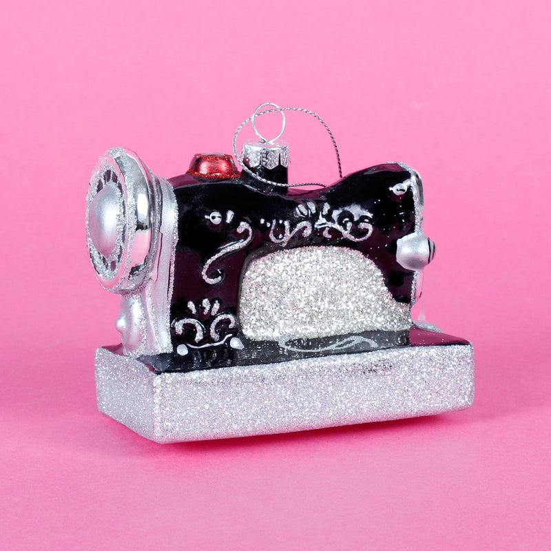Retro Sewing Machine Shaped Bauble Hanging Decoration