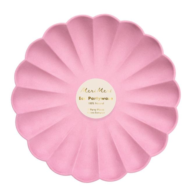 Deep Pink Simply Eco Large Plates