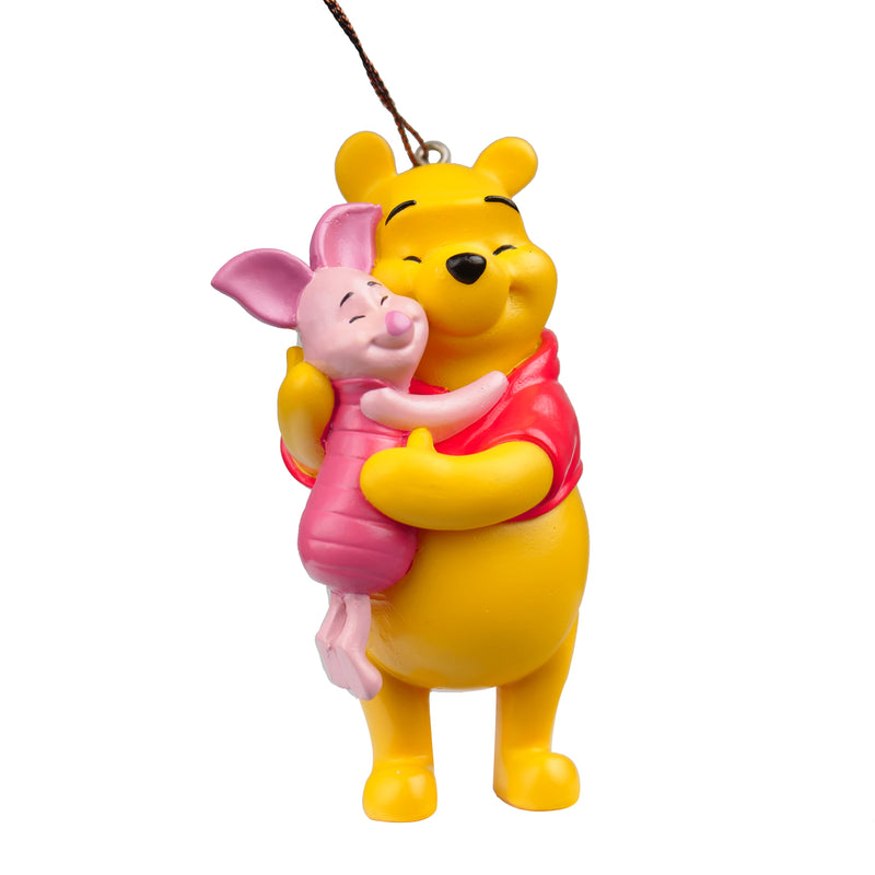 Piglet and Pooh Winnie the Pooh Shaped 3D Resin Hanging Christmas Tree Decoration Disney Bauble