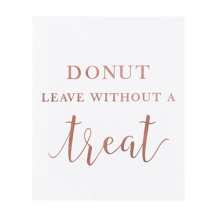 Rose Gold Foiled Donut Doughnut Wedding Treat Bags Pack of 20