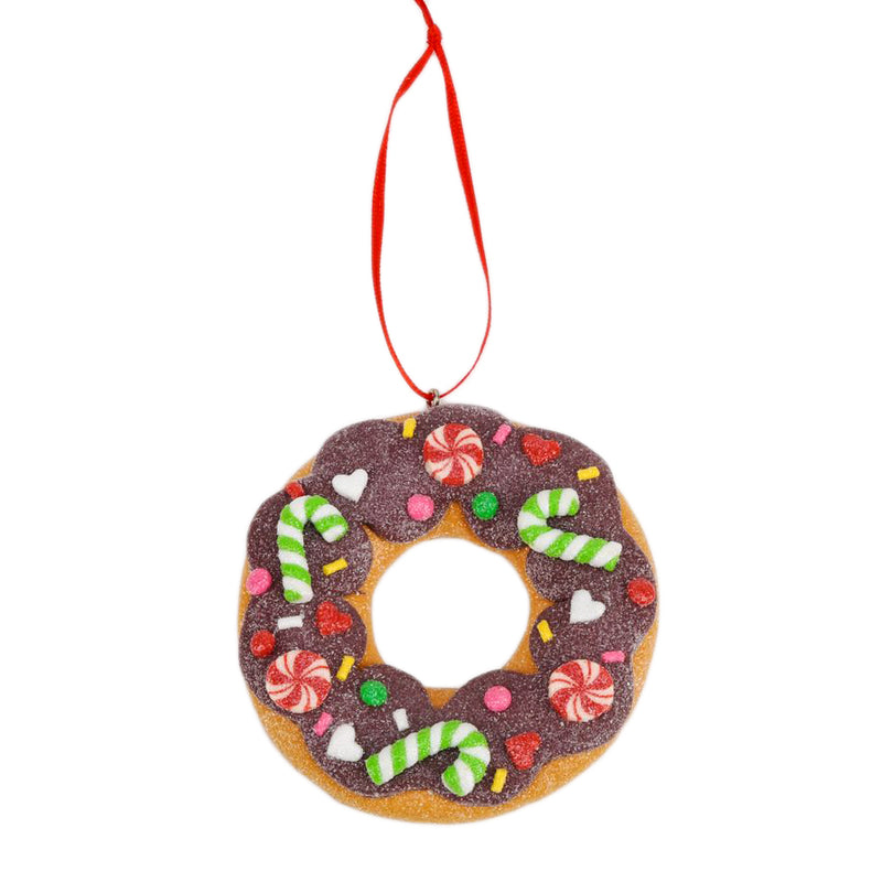 Doughnut Shaped 3D Hanging Bauble Christmas Tree Decorations