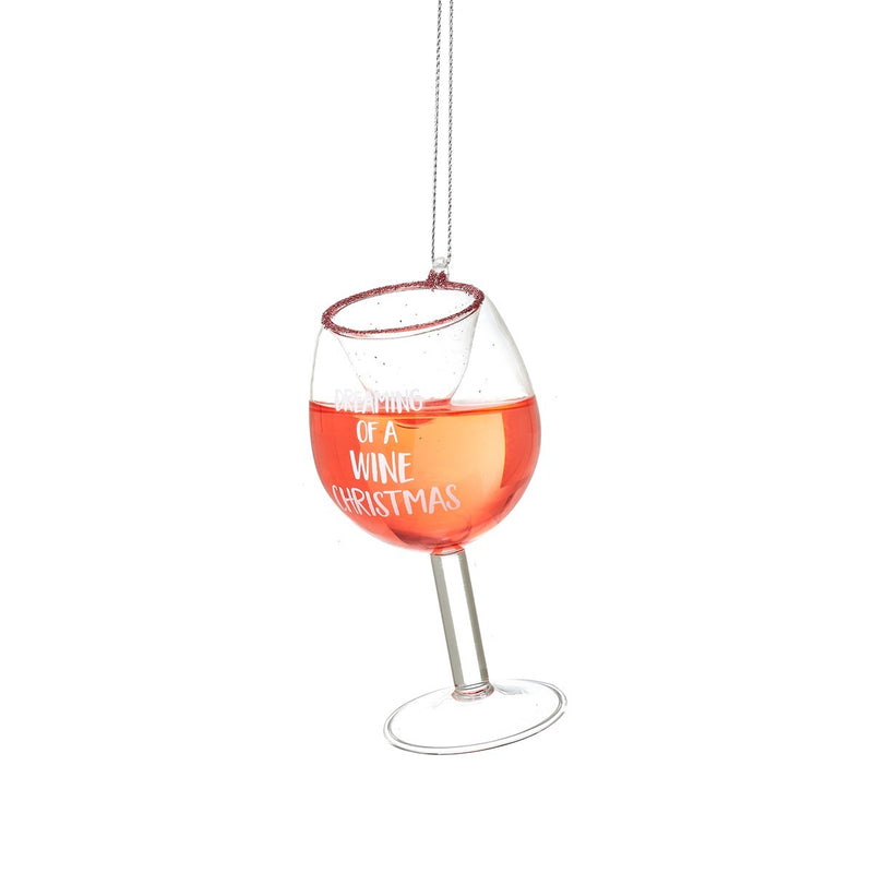 Dreaming Of A Wine Christmas Hanging Festive Bauble