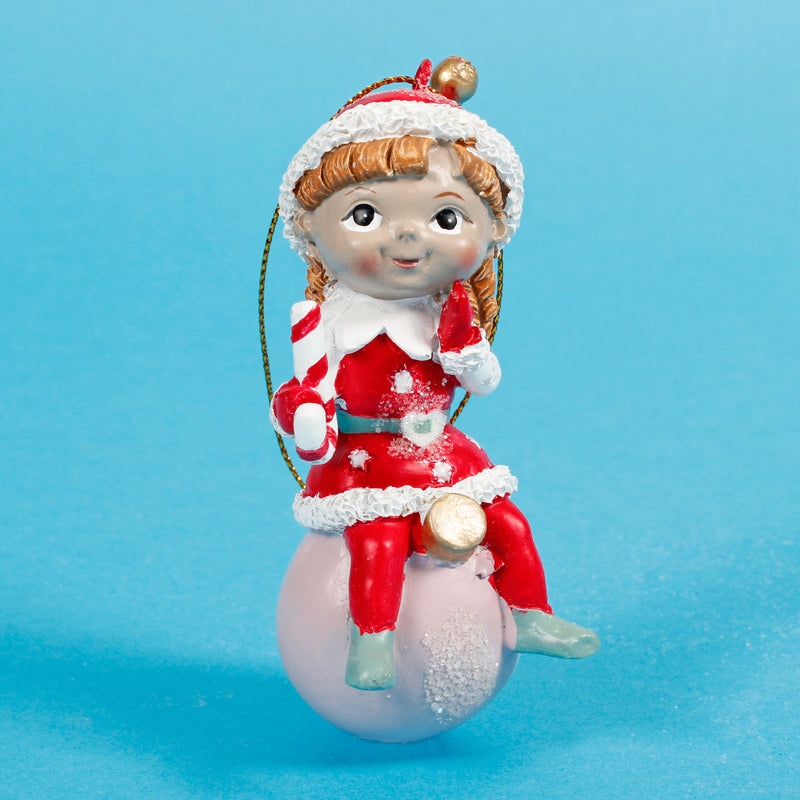 Elves Set of 4 Shaped Resin 3D Christmas Hanging Baubles