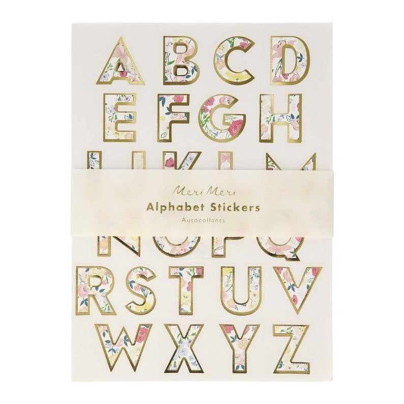 English Garden Alphabet Sticker Sheets Pack of 10