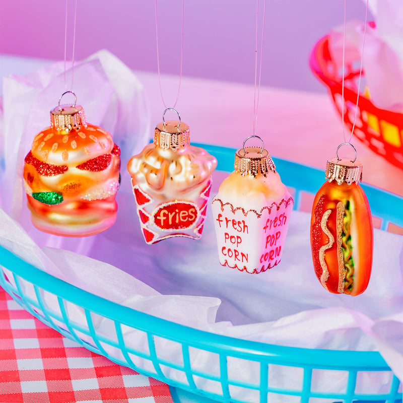 Fast Food Set of 4 Hanging Decoration Bauble
