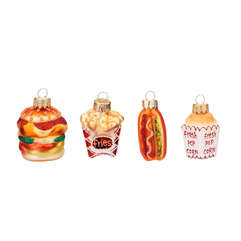 Fast Food Set of 4 Hanging Decoration Bauble