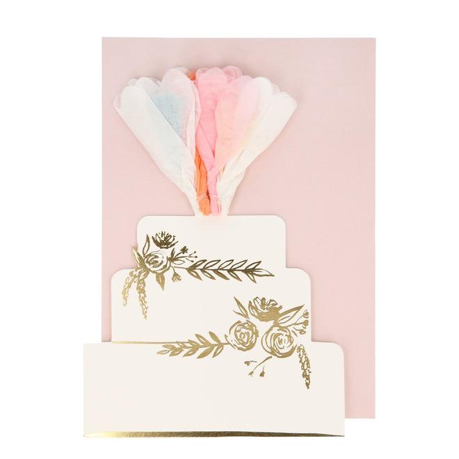 Floral Cake Stand-Up Card