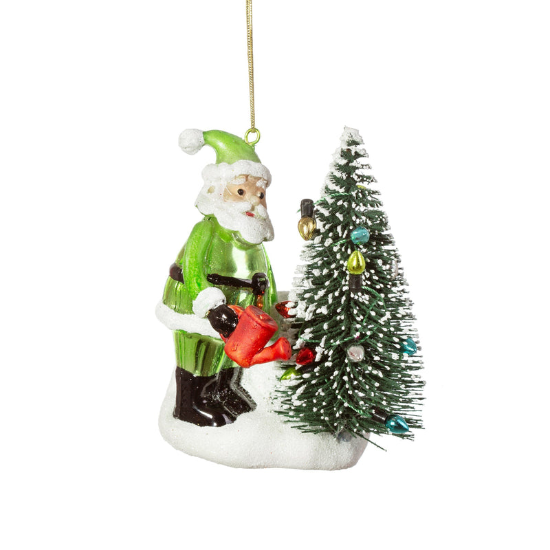 Garden Santa Shaped Bauble Hanging Decoration