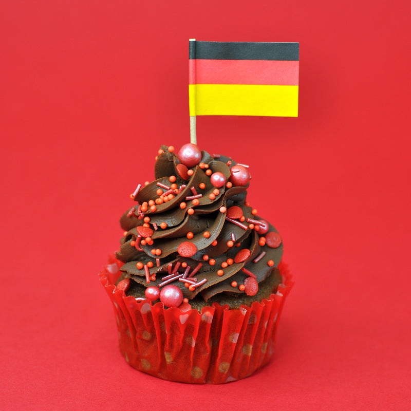German Flag Cake Topper Pack of 48