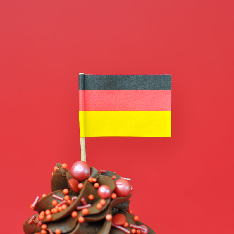 German Flag Cake Topper Pack of 48