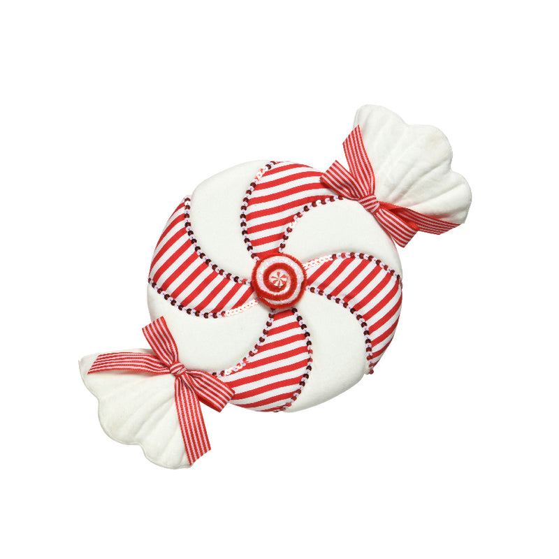 Giant Peppermint Candy Shaped 3D Red and White Christmas Decoration