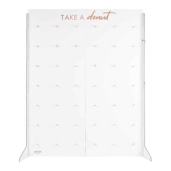 White & Rose Gold Giant Donut Wall