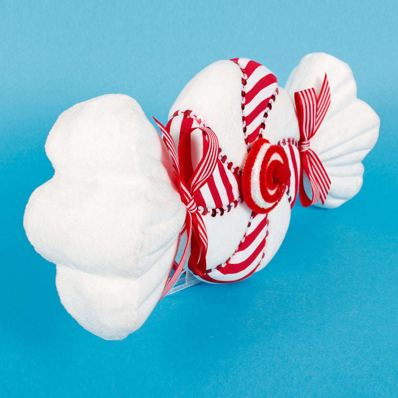 Giant Peppermint Candy Shaped 3D Red and White Christmas Decoration