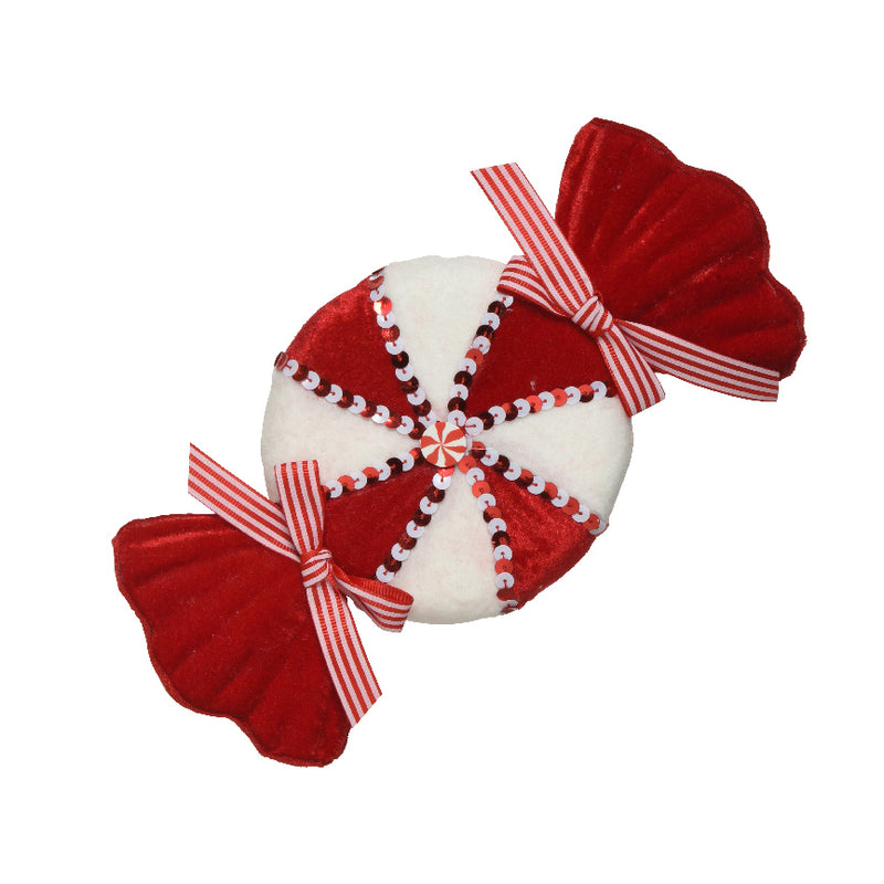 Large Peppermint Candy Shaped 3D Red and White Christmas Tree Decoration