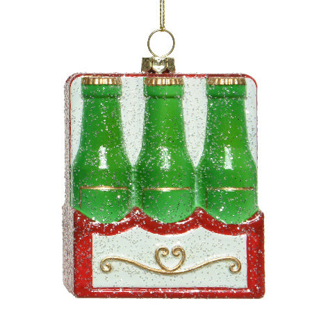 Beer Six Pack Bottles Shaped 3D Bauble Hanging Decoration