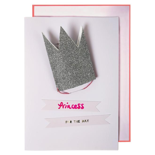 Glitter Princess Crown Card