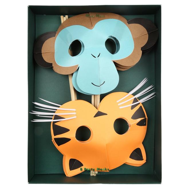 Go Wild Party Masks Pack of 8