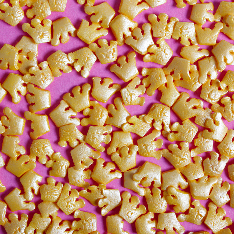 Bulk Bag - Crowns Gold Sprinkles