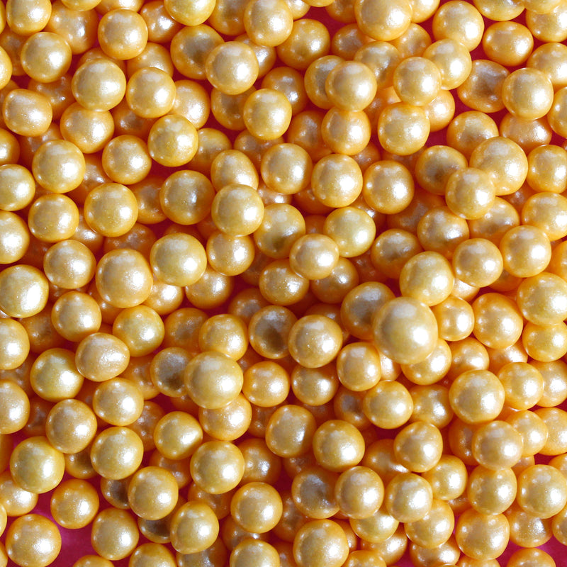 Bulk Bag - Gold 4mm Edible Pearls  (Best before 30 Jun 2024)