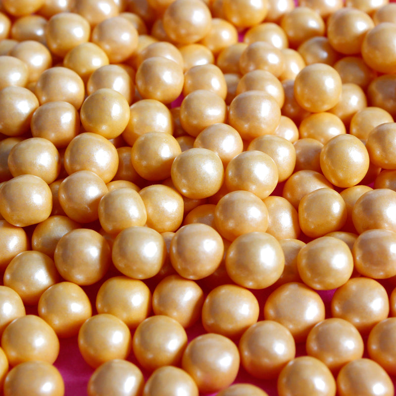 Bulk Bag - Gold 6mm Edible Pearls  - (Best before 28 Dec 2024)