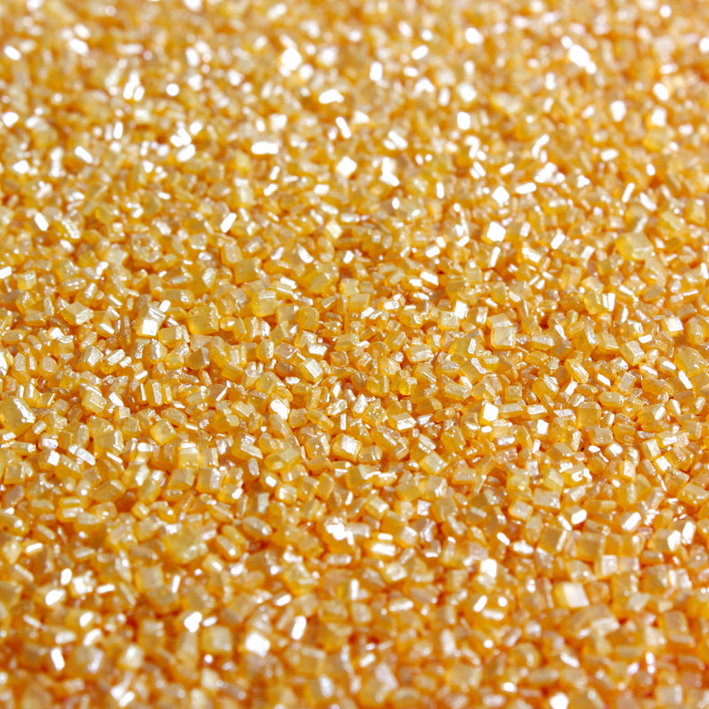 Bulk Bag - Gold Sparkly Sanding Sugar Cake Sprinkles (Best Before 28 Dec 2024)