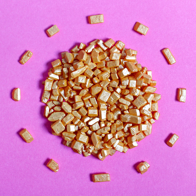 Bulk Bag - Gold Sugar Rocks Sprinkles (Best Before 30 Jun 2024)