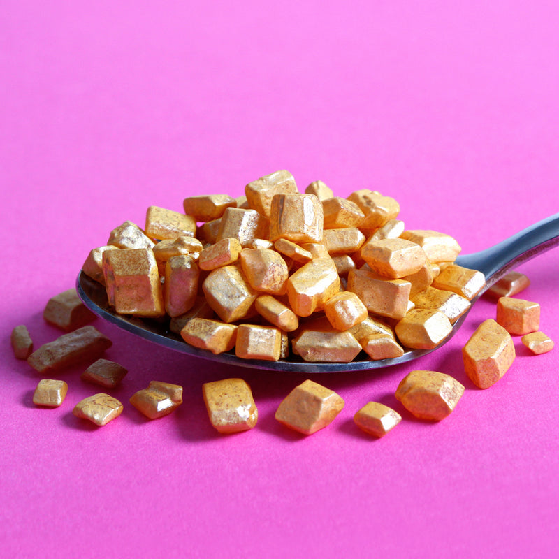 Bulk Bag - Gold Sugar Rocks Sprinkles (Best Before 30 Jun 2025)