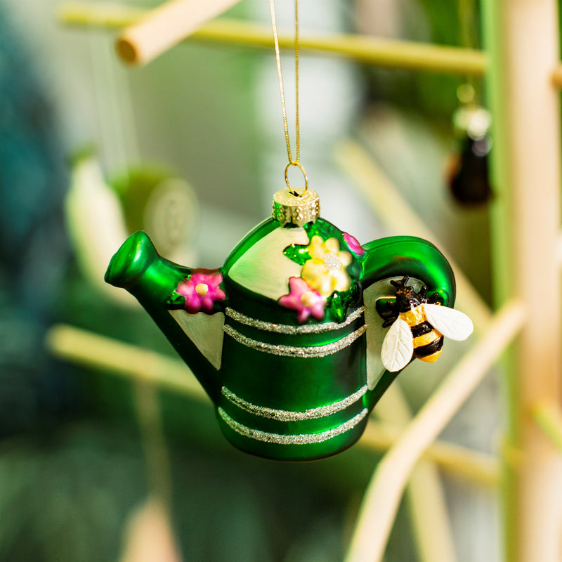 Green Watering Can Shaped Bauble