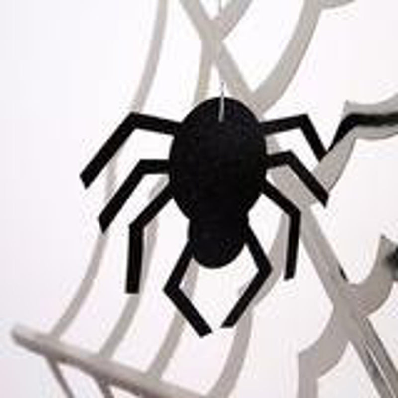 Halloween Cobwebs and Spiders Hanging Decoration Pack of 4