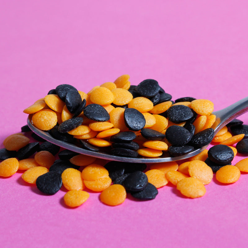 Halloween REGULAR Confetti Sequins Black Orange Sprinkles (Best Before 30 Jun 2024)