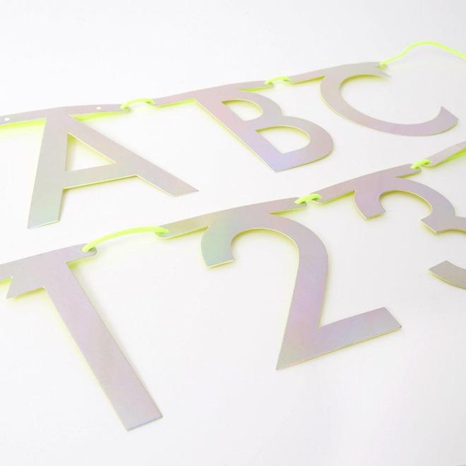 Holographic Silver Letter Garland Kit