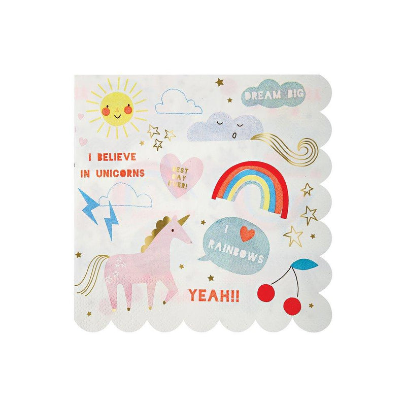 I Believe In Unicorns Large Napkins Pack of 16