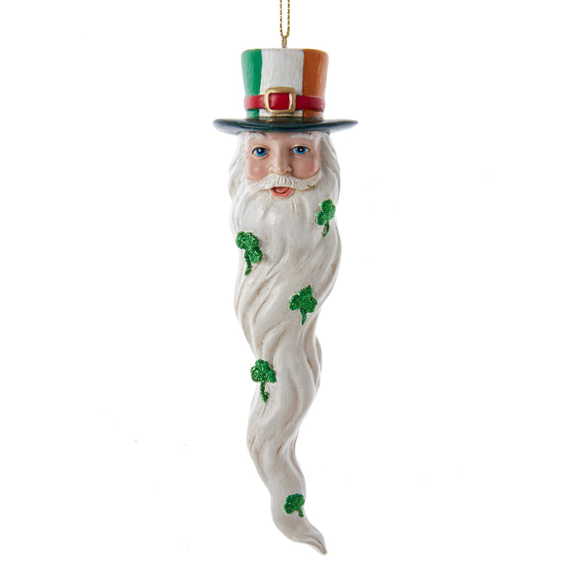 Irish Long Bearded Santa 3d Bauble Hanging Christmas Tree Ornament