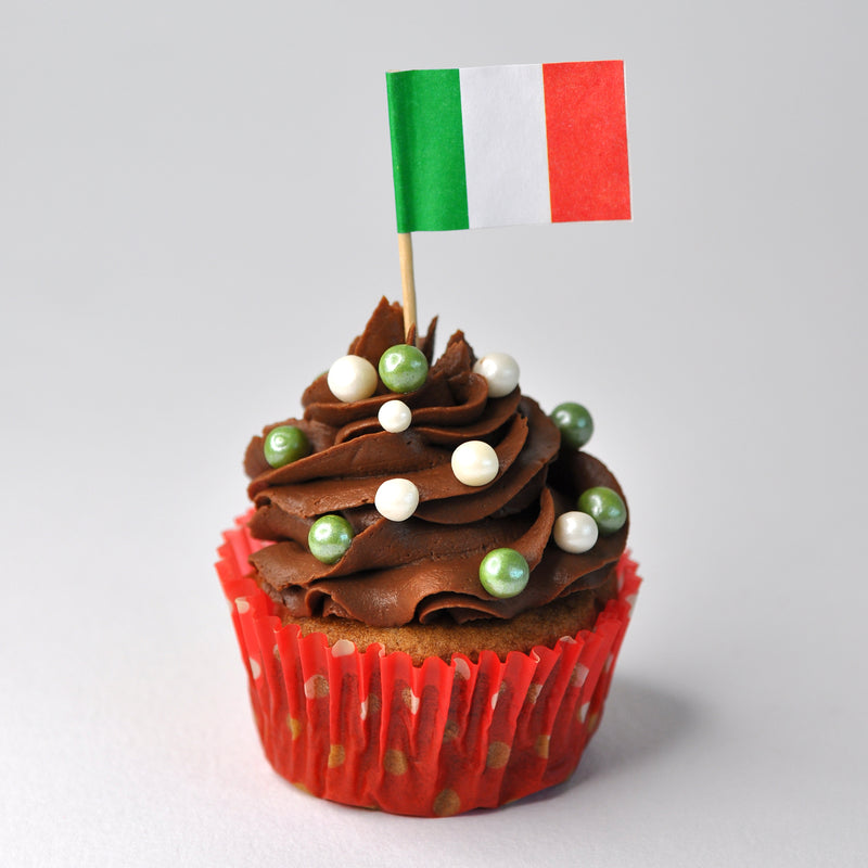 Italian Flag Cake Topper Pack of 48