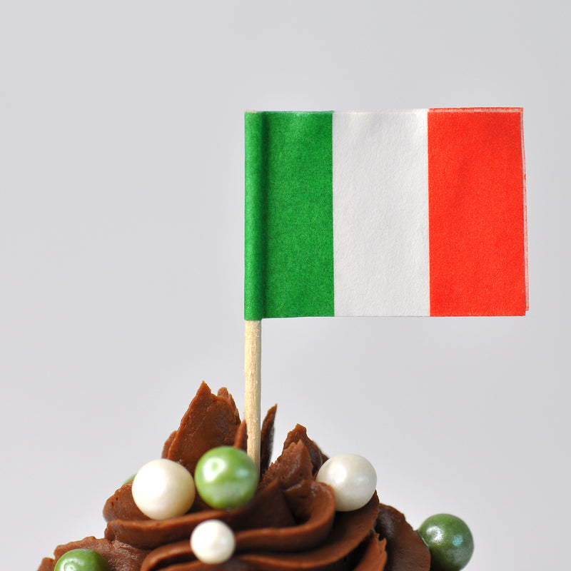 Italian Flag Cake Topper Pack of 48