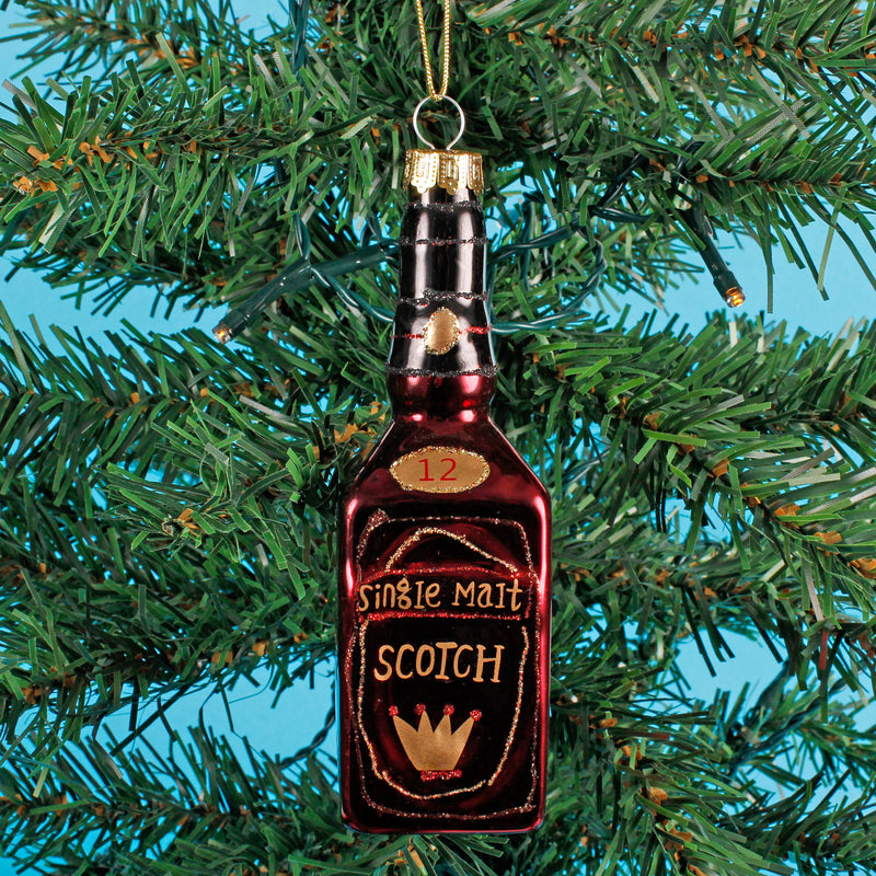 Lets Celebrate Scotch Bottle Shaped Bauble Hanging Decoration