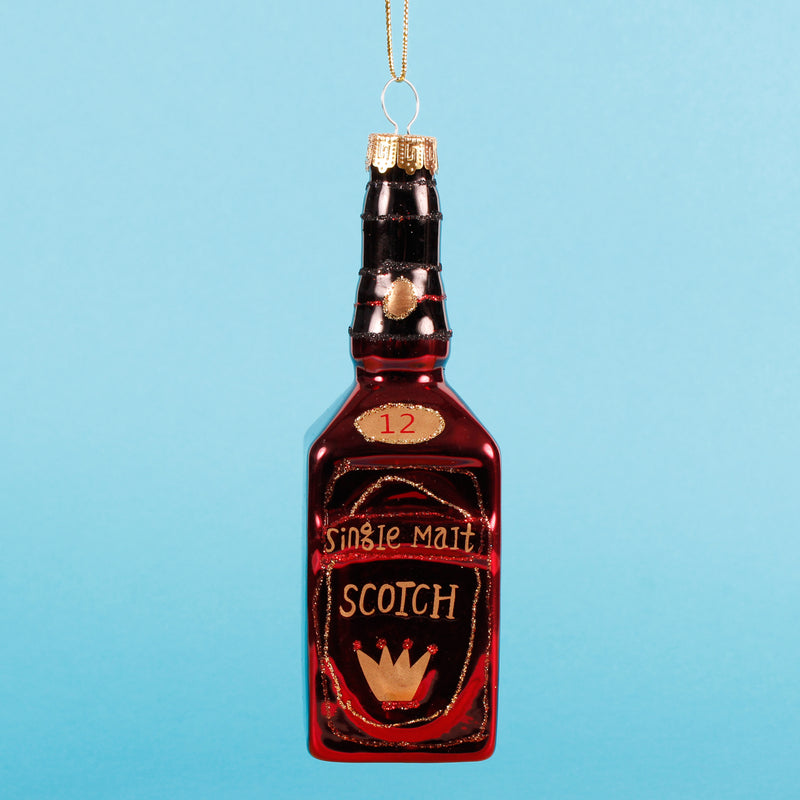 Lets Celebrate Scotch Bottle Shaped Bauble Hanging Decoration