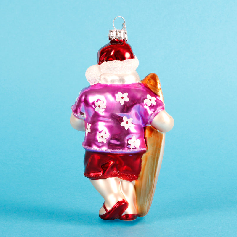 Tropical Santa Shaped Bauble Hanging Decoration Bauble