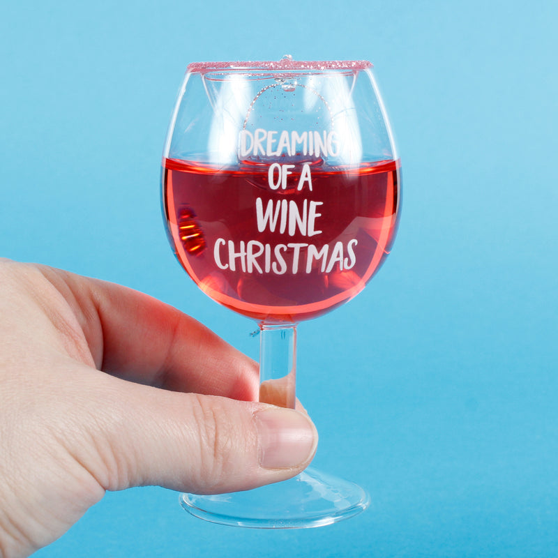 Dreaming Of A Wine Christmas Hanging Festive Bauble